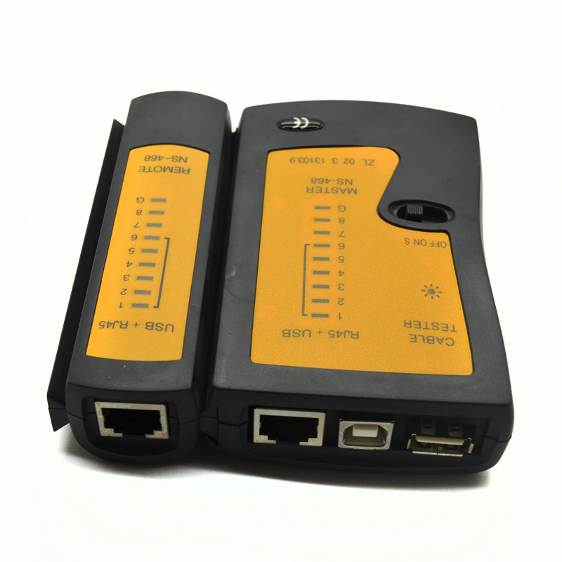 RJ45 + USB Network Cable Tester Brown